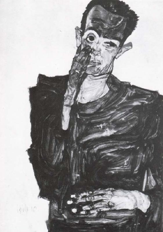 Egon Schiele Self portrait oil painting picture